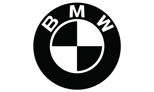 BMW logo in black and white