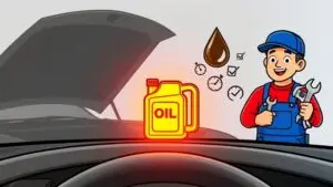 Car engine oil change reminder illustration