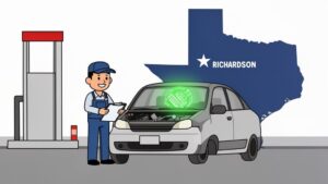 Car inspection in Richardson, Texas