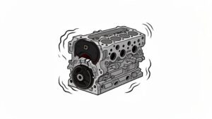 Animated shaking engine block