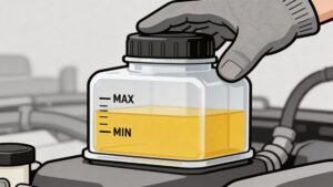 Checking car fluid level