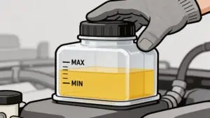 Checking car fluid level
