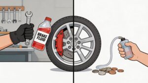 Brake fluid service comparison: mechanic vs DIY siphon