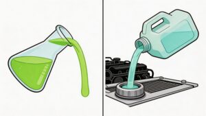 Beaker and jug pouring liquids