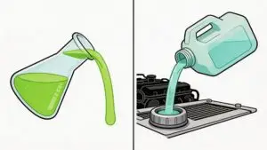 Beaker and jug pouring liquids
