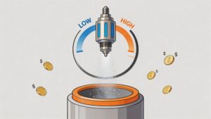 Adjustable spray nozzle with cost control concept