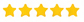 Five gold stars rating graphic