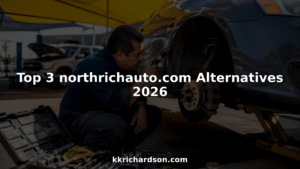 Mechanic inspecting car brake in auto repair garage