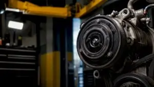 AC compressor clutch in diagnostic bay