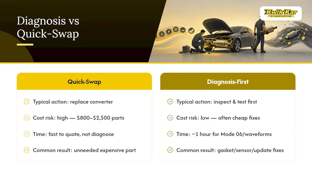 Why Diagnosis-First Thinking Beats the Quick-Swap Instinct — overview diagram
