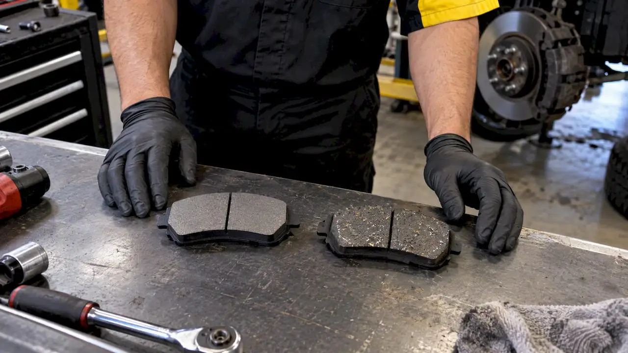 Ceramic and semi-metallic brake pads compared