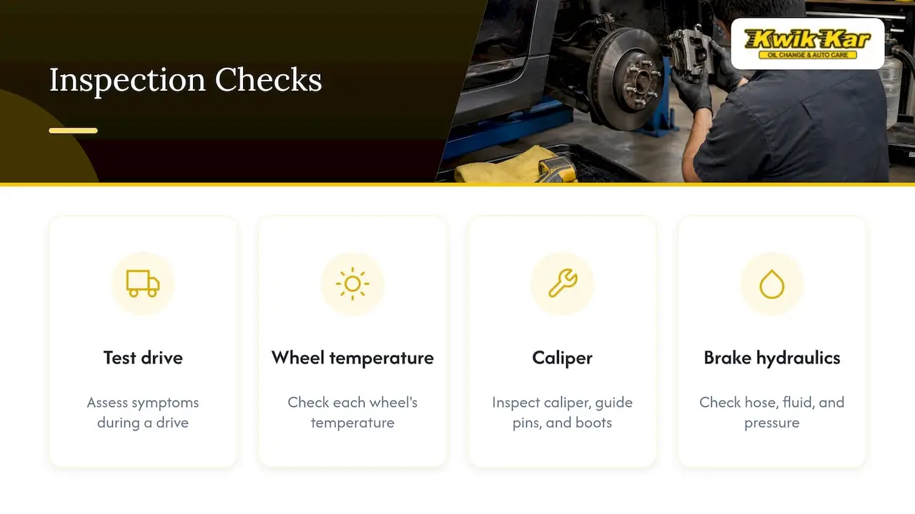 Key checks in a professional brake inspection